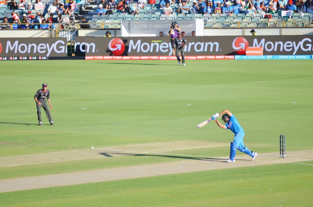 Rohit Sharma batting for India against United Arab Emirates at the WACA Ground, Perth, during the 2015 Cricket World Cup, 28 February 2015.