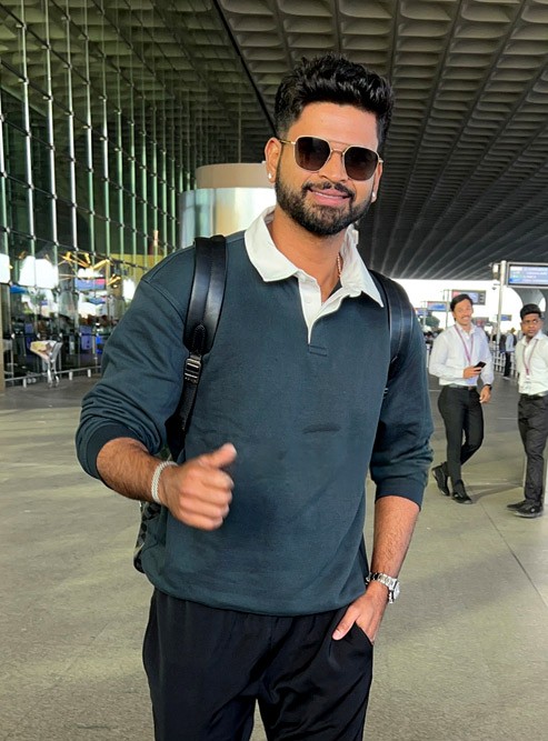 Shreyas Iyer at an airport in April 2025, photographed outside a cricket match
