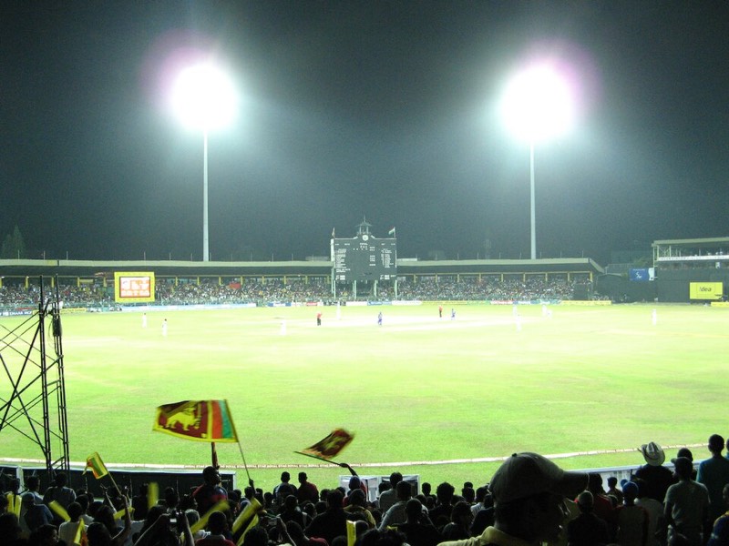 India and Sri Lanka playing an ODI under lights at R. Premadasa Stadium, Colombo, in 2008