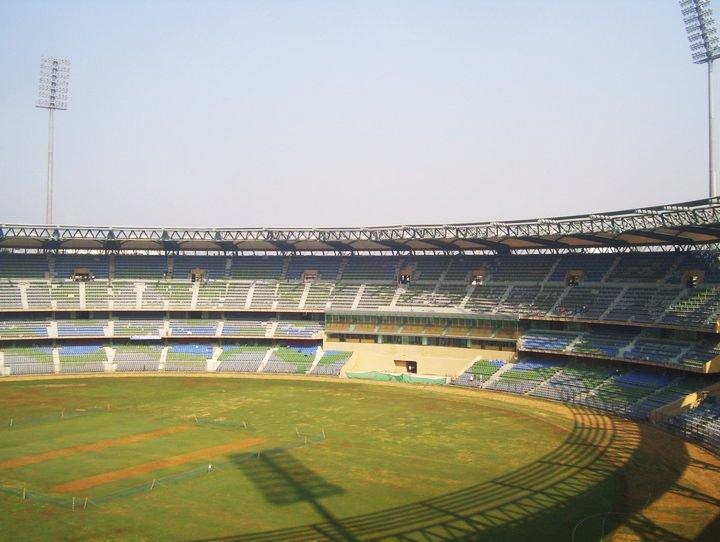 Wankhede Stadium in February 2011, before the World Cup final
