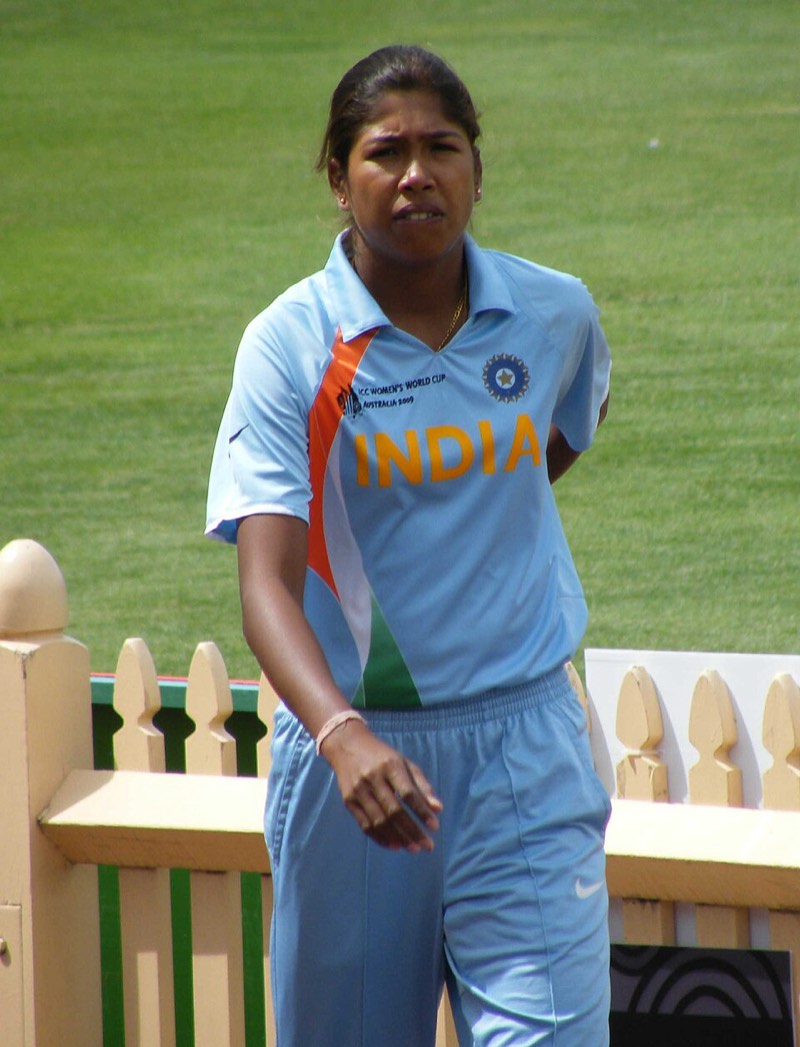 India bowler Jhulan Goswami at the 2009 Women’s Cricket World Cup in Sydney